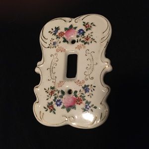 Porcelain glass light switch cover